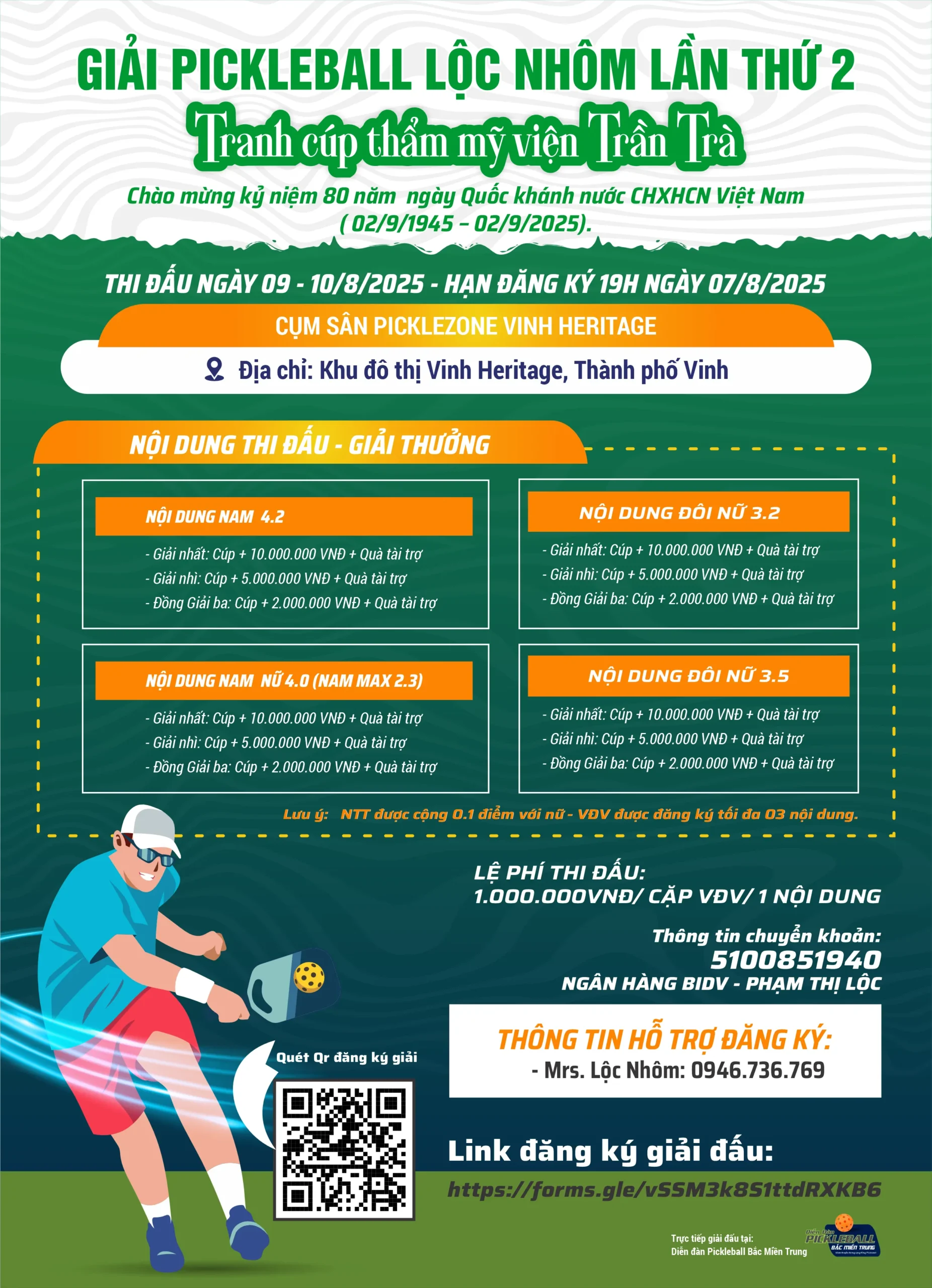 Giải Pickleball Lộc Nhôm