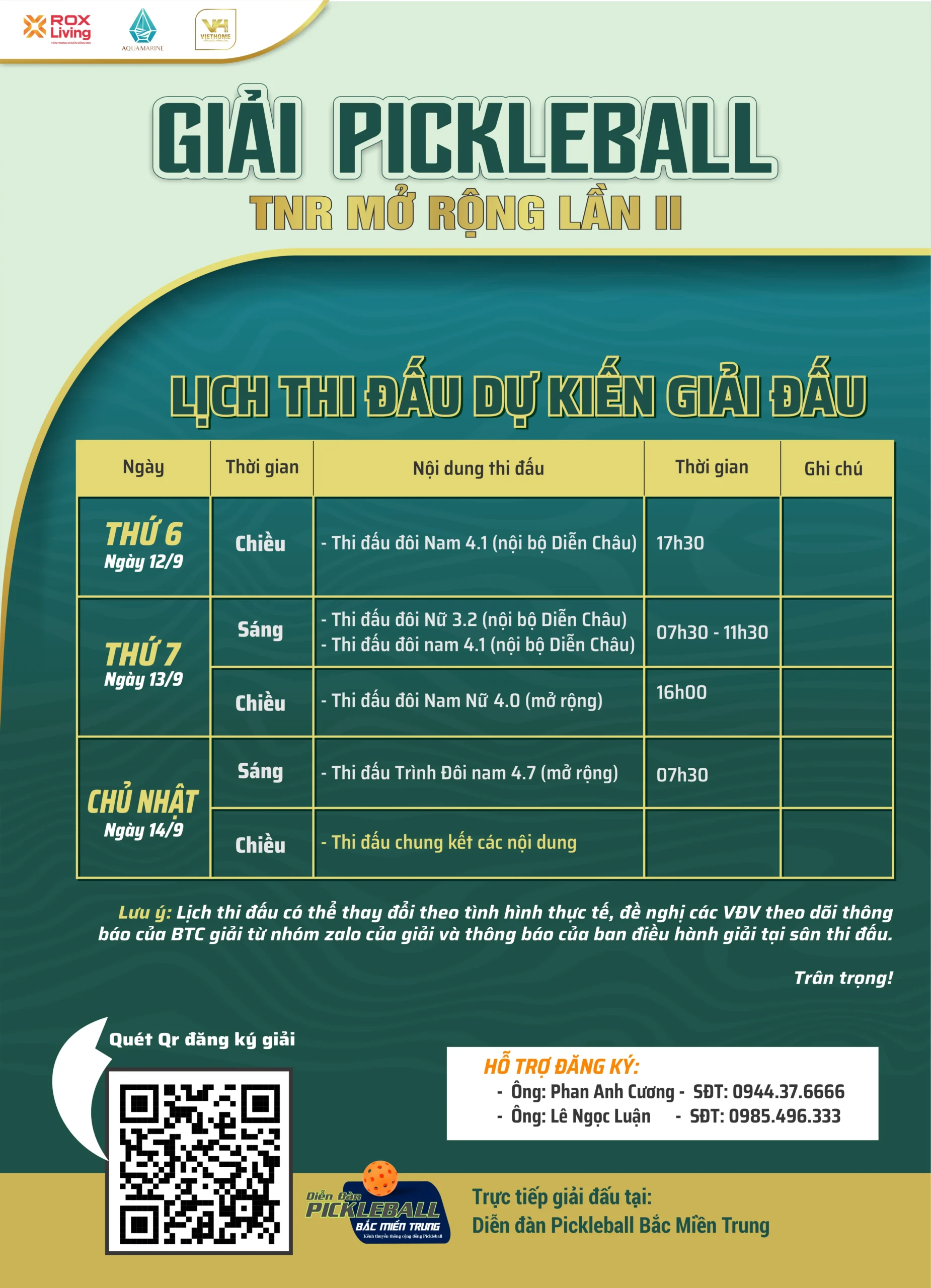 Giải Pickleball TNR Diễn Châu
