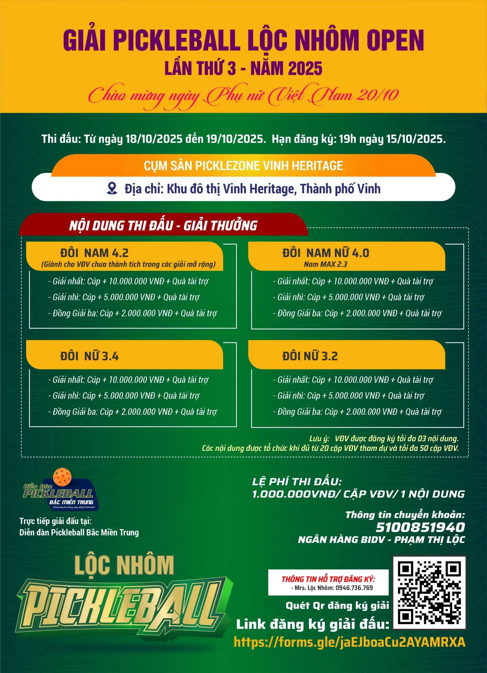 Giải Pickleball Lộc Nhôm Open 3
