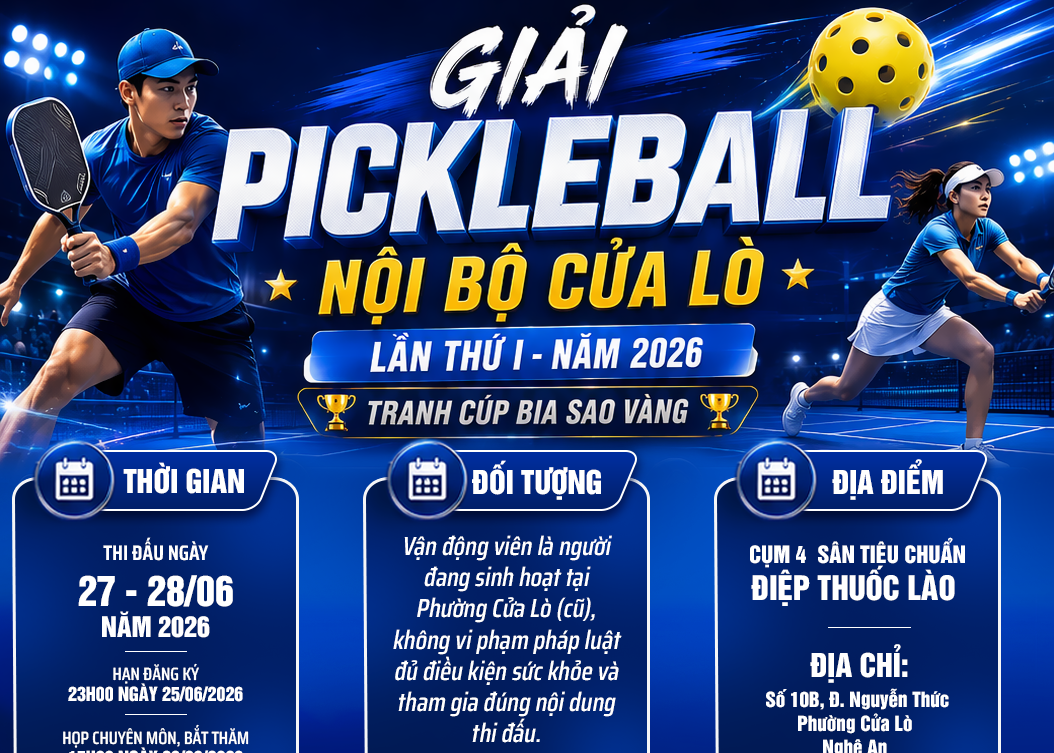 GIẢI PICKLEball cửa lò